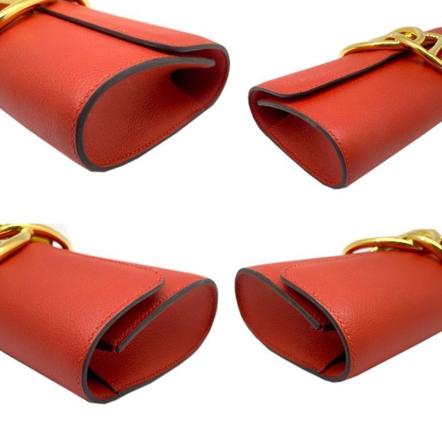 Hermes Hermes Ege Evercolor Red Rouge Tomato Clutch Bag X Stamp 2016 Chaine D'Ancre