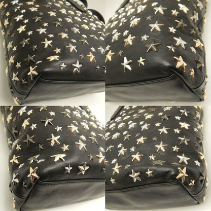 Jimmy Choo Tote Bag Star Studs Leather Black 252748