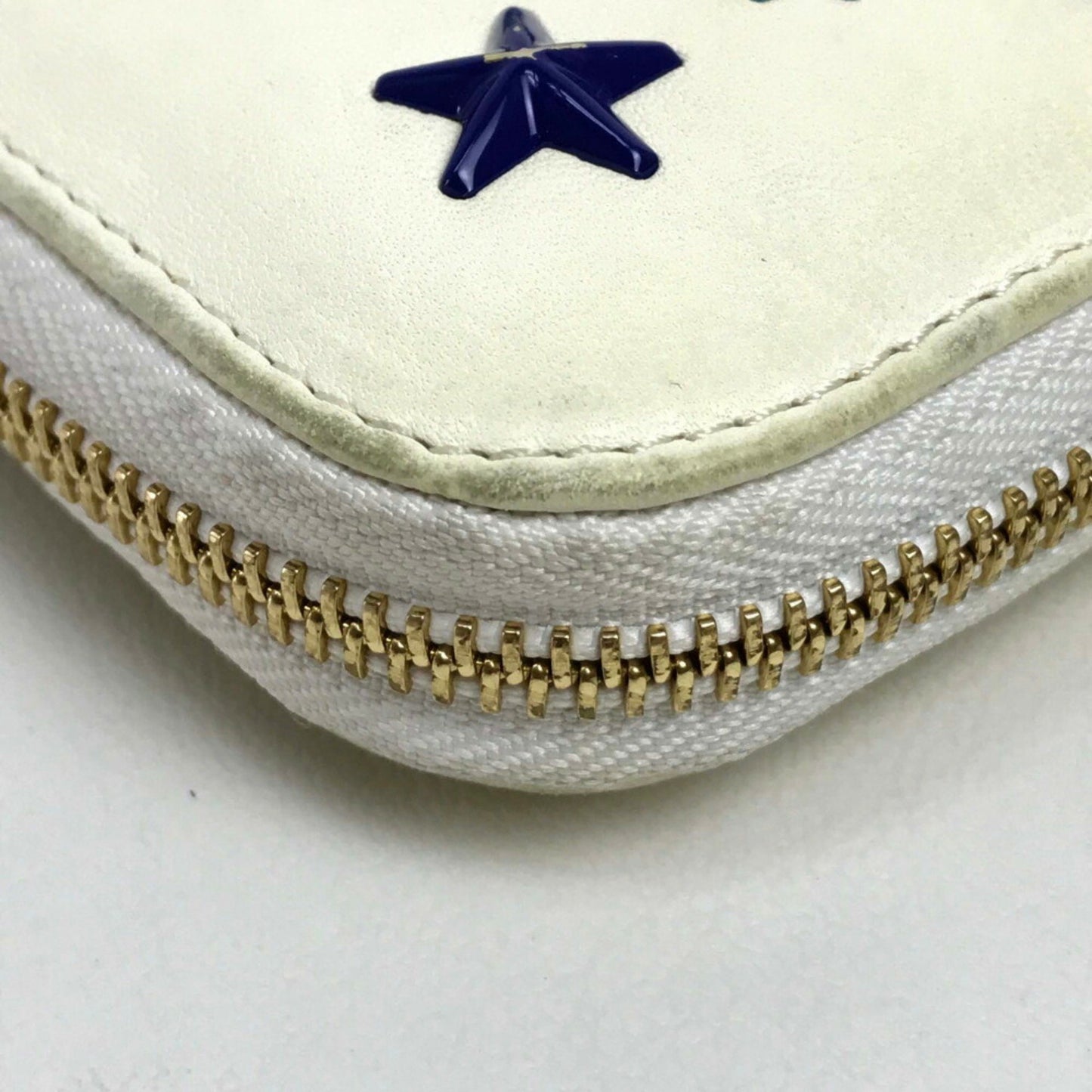 Jimmy Choo Jimmy Choo Round Long Wallet Star Studs Accessories Small Items Leather Off-White