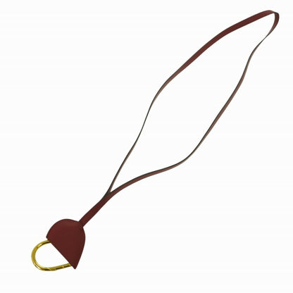 Hermes Au Coeur Du Faubourg Swift Rouge Grenat Necklace Keychain 1623Hermes