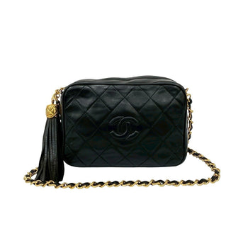 Chanel Matelasse Coco Mark Tassel Lambskin Chain Shoulder Bag