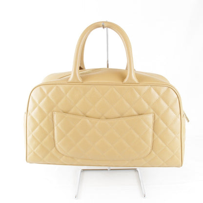 Chanel Caviar Skin Coco Mark Boston Bag Leather
