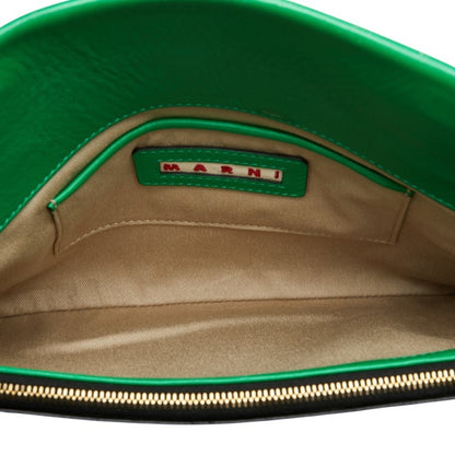 Marni Handbag Shoulder Bag Green Black Yellow Leather