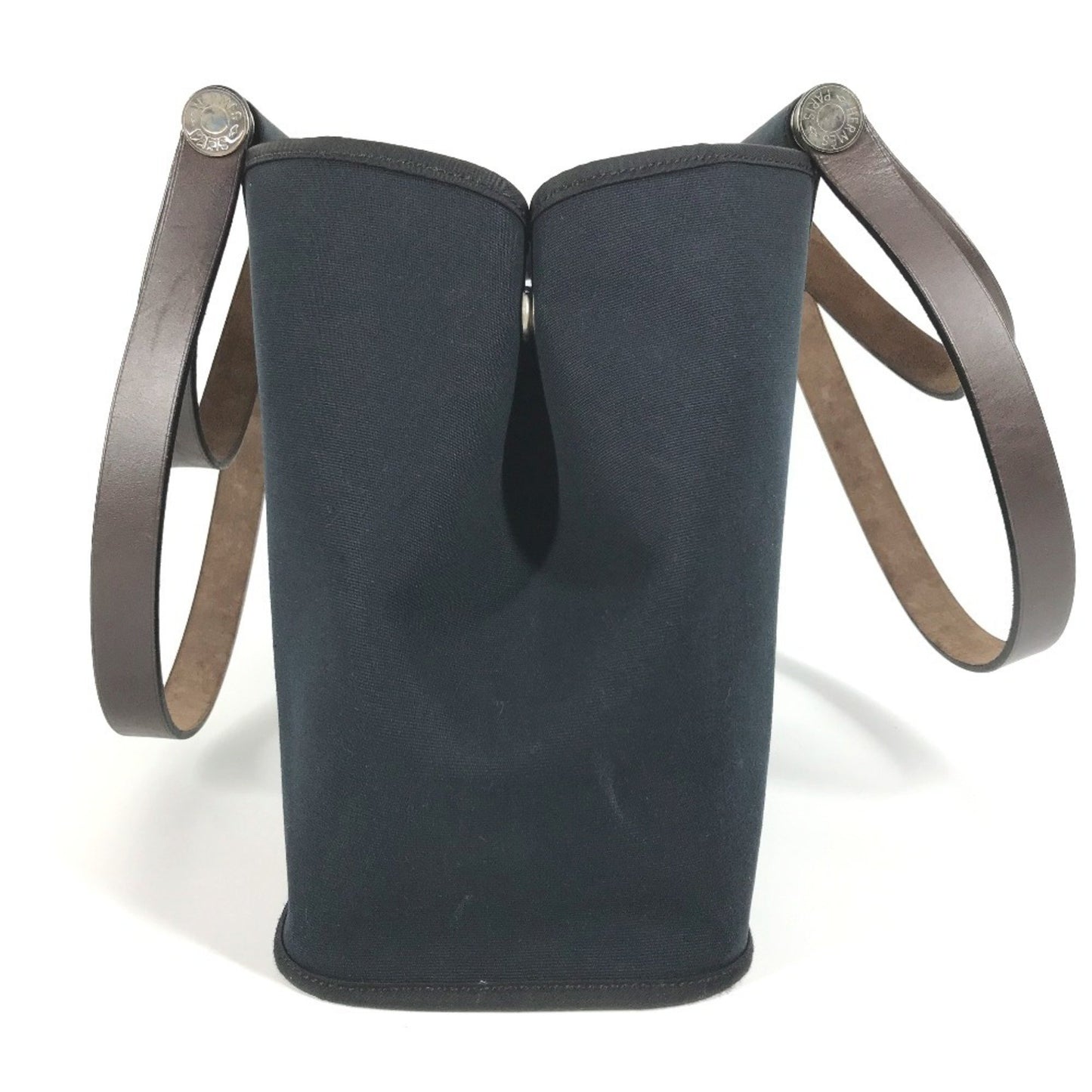 Hermes Cabag Elan Pm Shoulder Bag/Tote Bag In Leather/Canvas