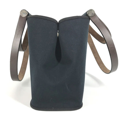 Hermes Cabag Elan Pm Shoulder Bag/Tote Bag In Leather/Canvas