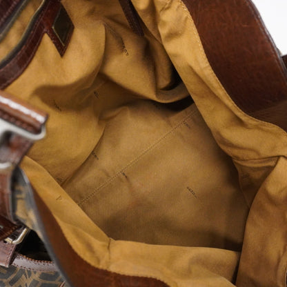 Fendi Zucca Nylon Canvas Handbag In Brown