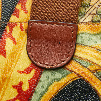 Salvatore Ferragamo Botanical Folding Tote Bag In Multicolored Leather