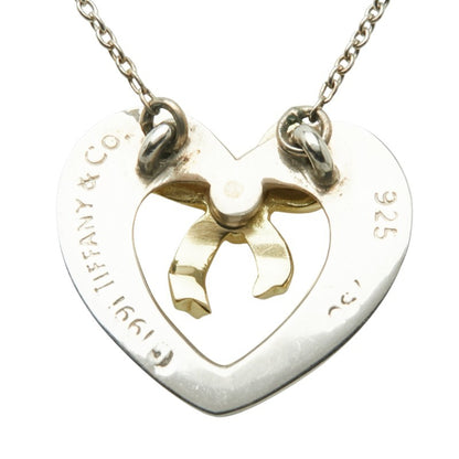 Tiffany & Co. Open Heart Ribbon Necklace In Silver And Gold (Sv925) - Women'S
