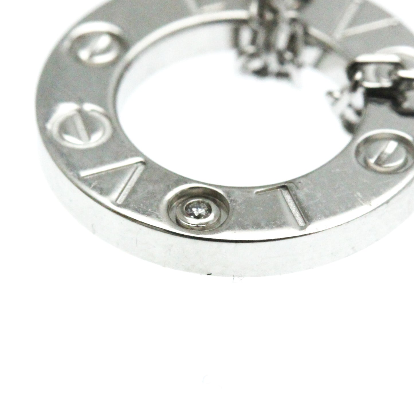 Cartier Love Circle Necklace B7219400 White Gold (18K) Diamond Men