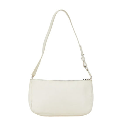 Salvatore Ferragamo Gancini Bag Pochette Au-21 4315 White Leather