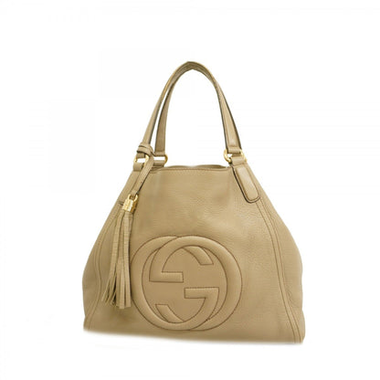 Gucci Soho Tote Bag 282309 Leather Beige Champagne