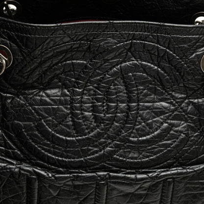 Chanel Coco Mark Tote Bag Black Leather