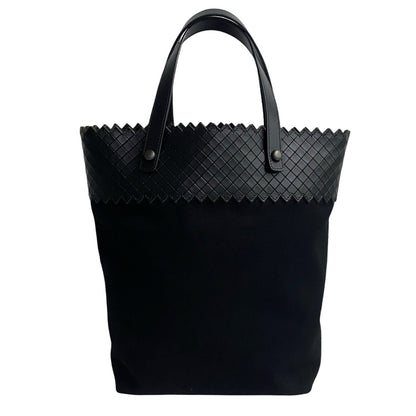 Bottega Veneta Intrecciato Leather Canvas Tote Bag