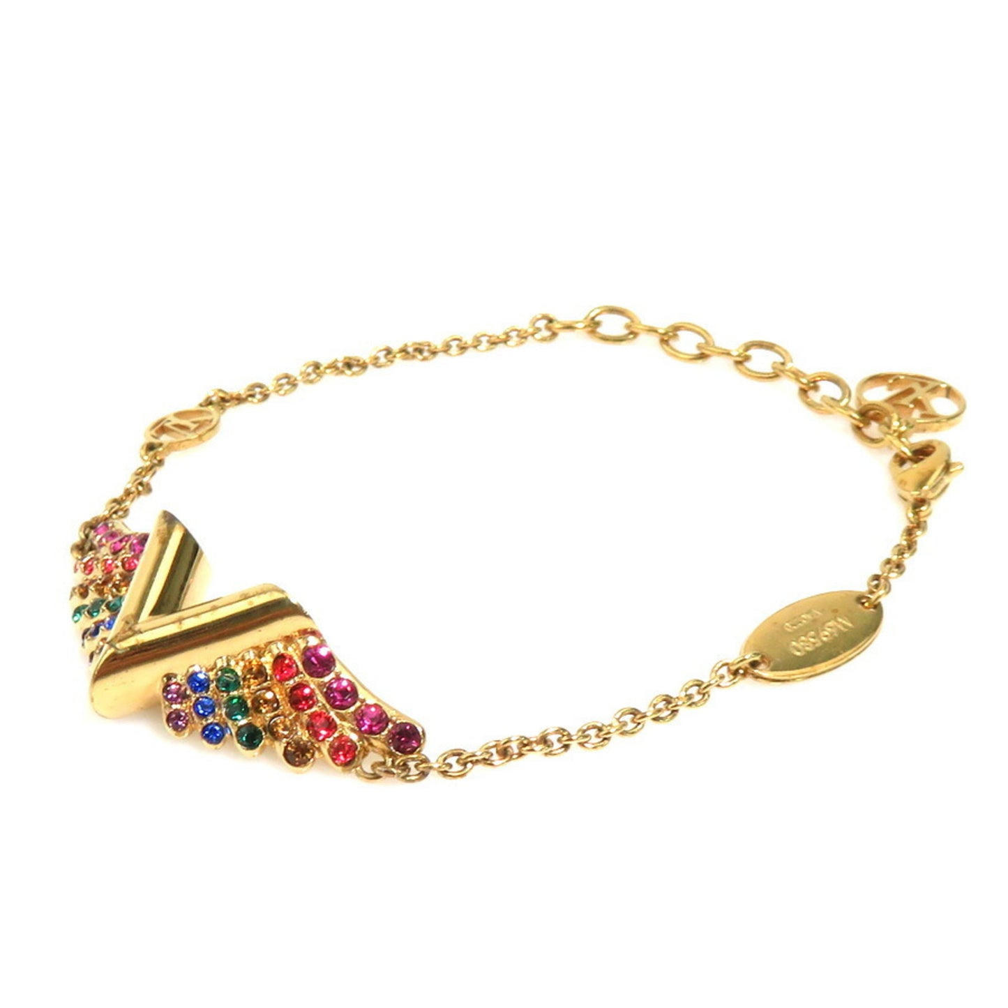 Louis Vuitton Essential V California Metal Rhinestone Gold Multicolor Bracelet