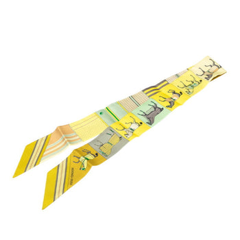 Hermes Herms Twilly Couvertures Et Tenues Horse Blanket Scarf Muffler In Yellow