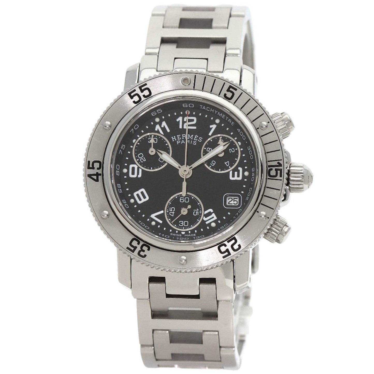 Herms Cl2.310 Clipper Diver Chronograph Watch In Stainless Steel/Ss