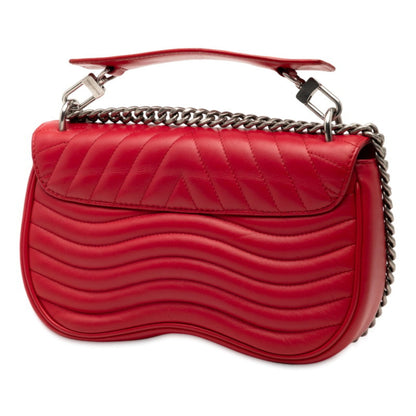 Louis Vuitton New Wave Chain Bag Mm Handbag/Shoulder 2Way M51943 Red Leather