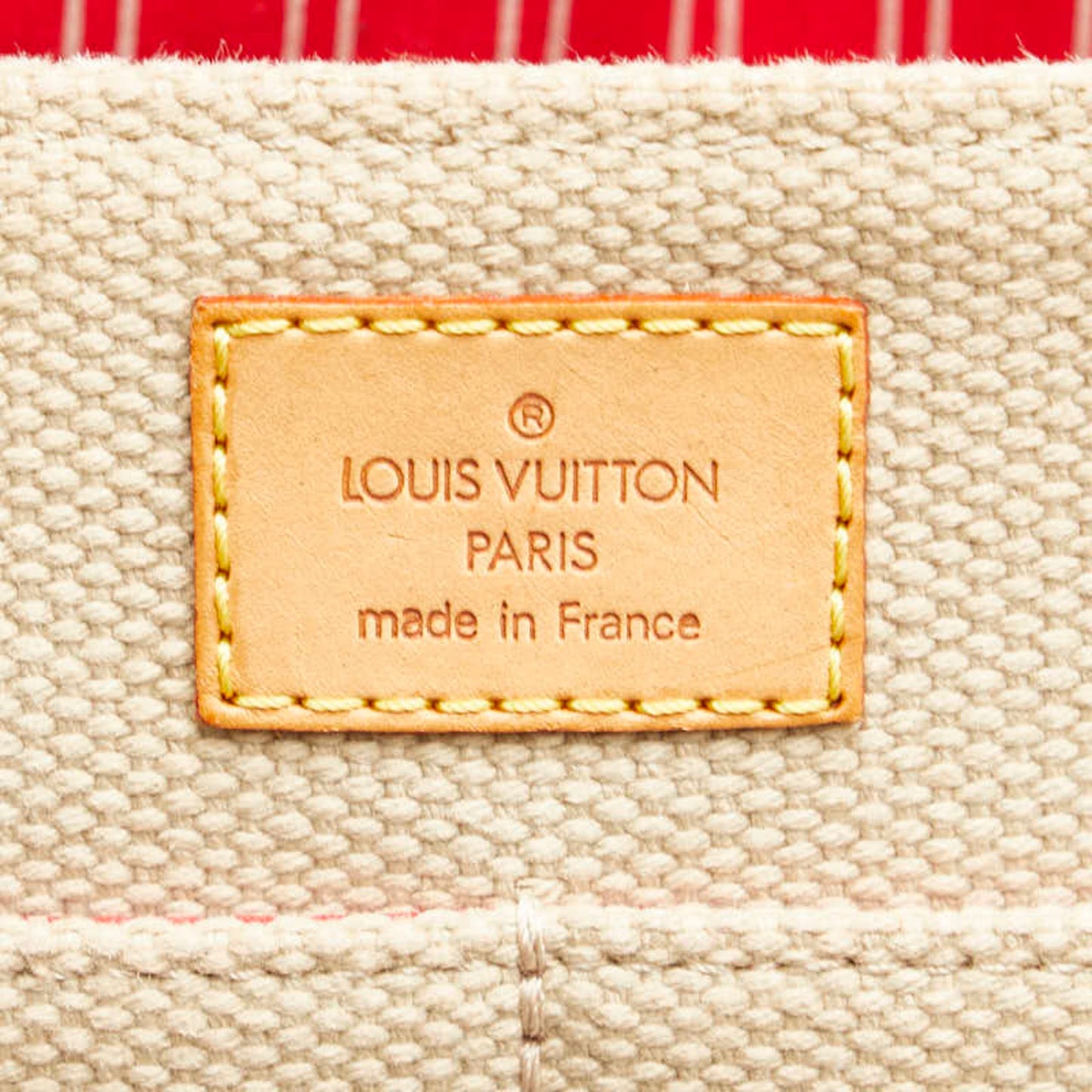 Louis Vuitton Antigua Buzas Pm Shoulder Bag M40041 Beige Red Canvas Leather