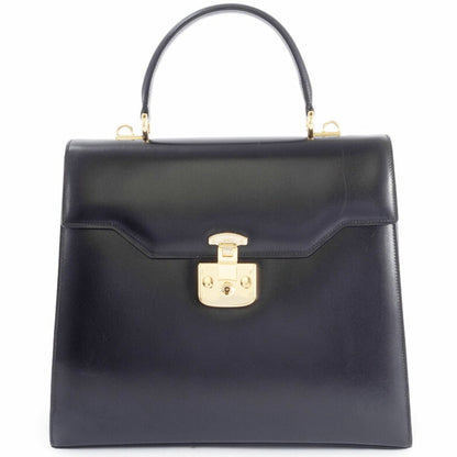 Gucci Old Ladylock Bag In Black Leather