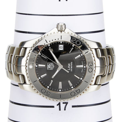 Tag Heuer Link Wj1110 Quartz Watch With Black Dial And Stainless Steel
