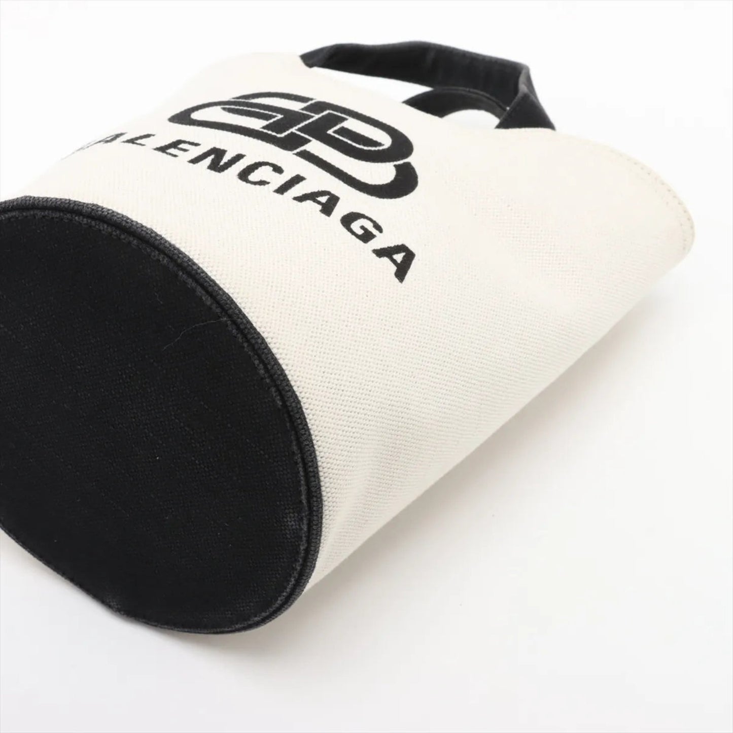 Balenciaga Wave Tote Bag Xs Leather 2-Way Shoulder Bag/Crossbody Handbag 619979 Black Genuine