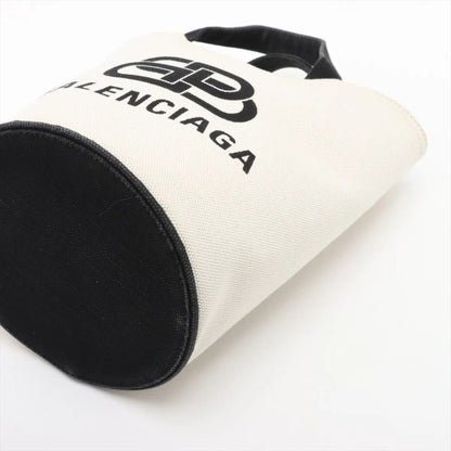 Balenciaga Wave Tote Bag Xs Leather 2-Way Shoulder Bag/Crossbody Handbag 619979 Black Genuine