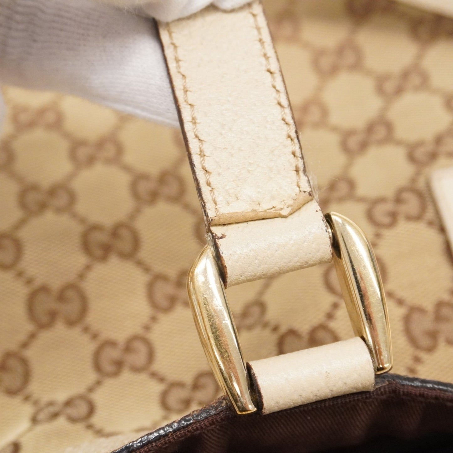 Gucci Gg Canvas Abbey Tote Bag 141472 Brown Beige Champagne