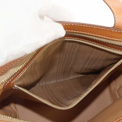 Celine Macadam Handbag In Brown Pvc Leather