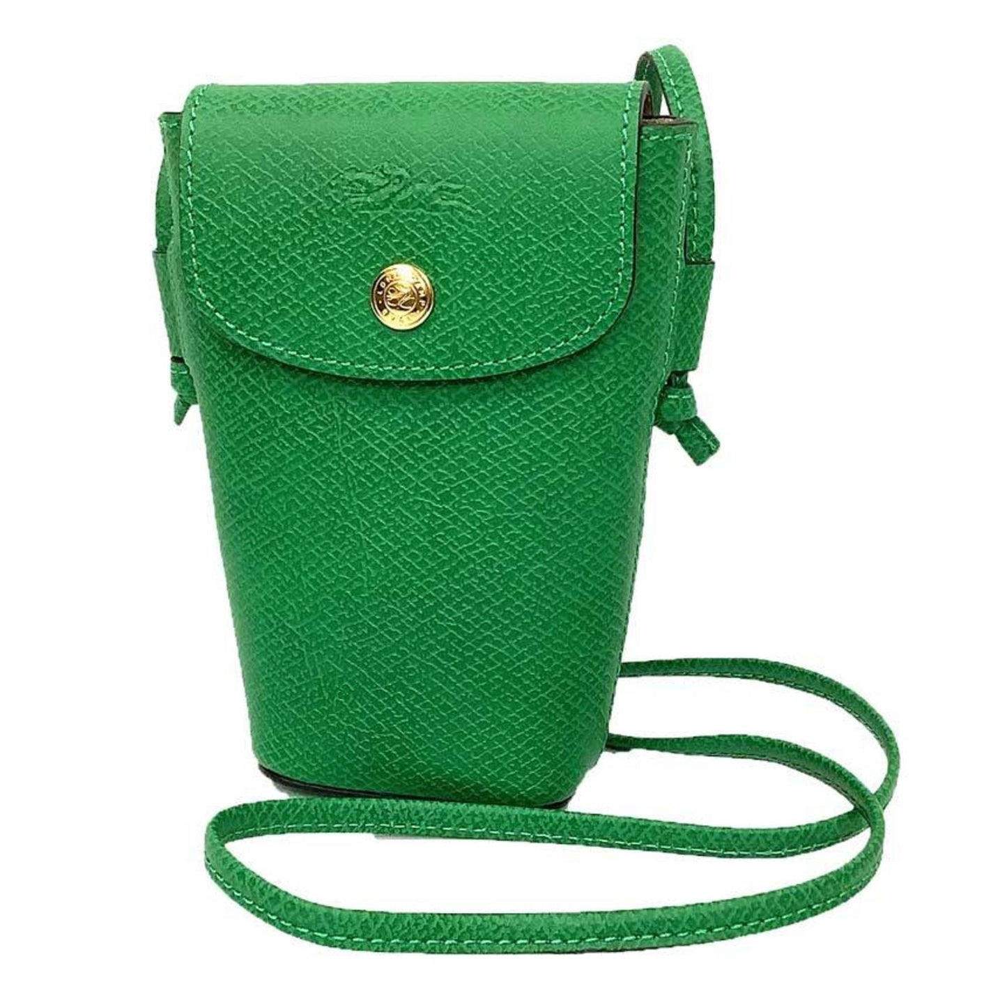 Longchamp 34193 Hyz Shoulder Bag Epuree Smartphone Crossbody Pochette Leather Vert / Vert (129)