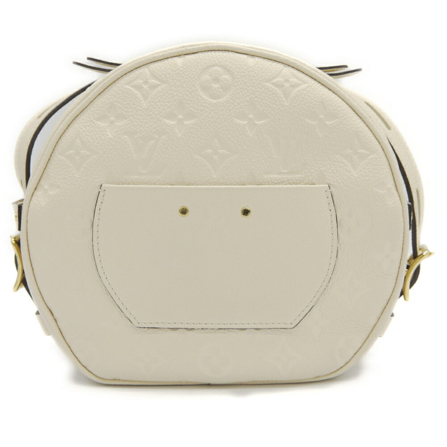 Louis Vuitton Poite Chapeau Souple Monogram Empreinte Creme Shoulder Bag M45276