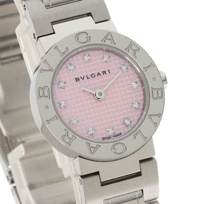 Bvlgari Bb23Ss 12P Diamond Watch Stainless Steel Ss