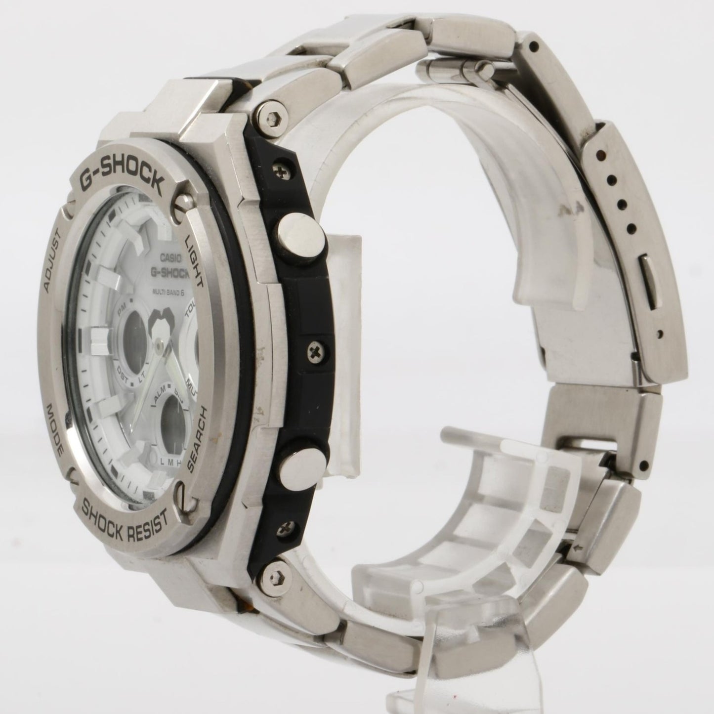 Casio Gshock Gsteel Gstw100 Series Watch (Gstw110D7Ajf) Silver Resin/Stainless Steel