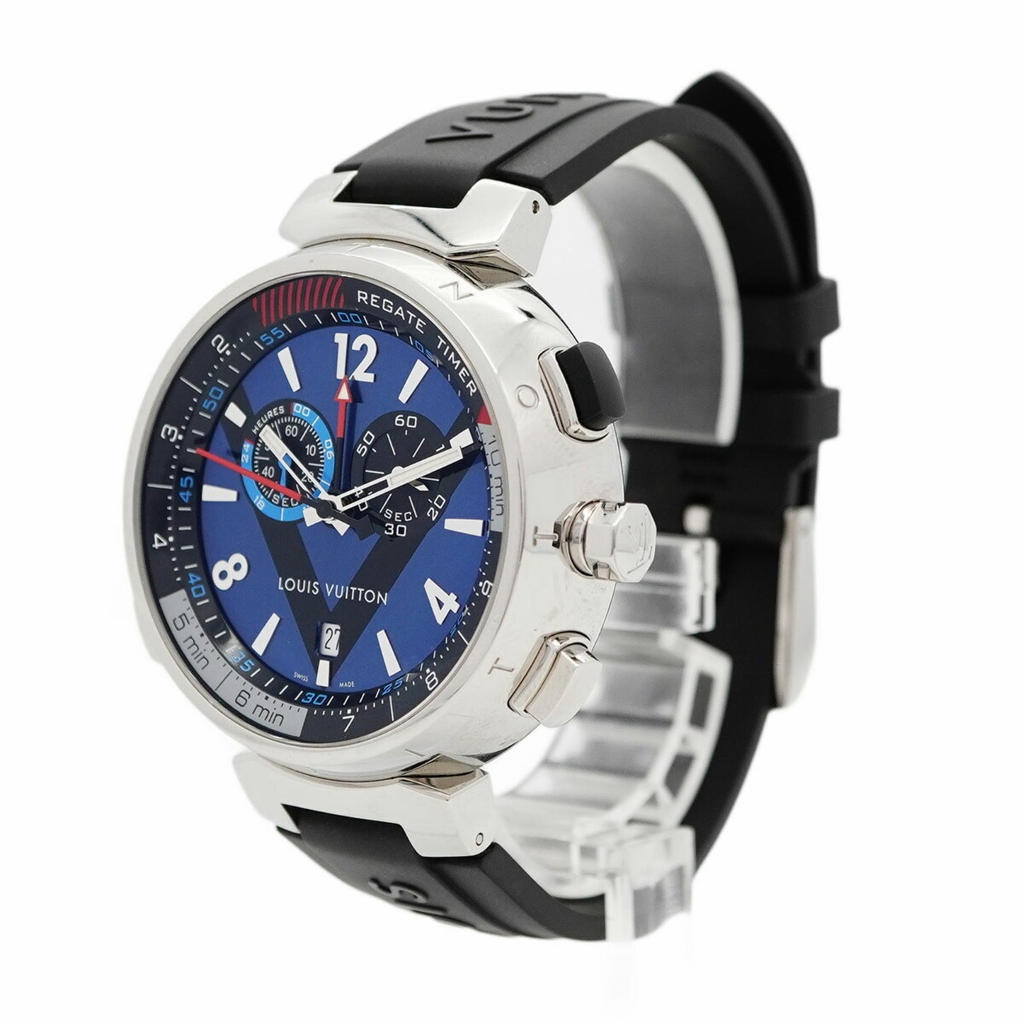 Louis Vuitton Tambour Q102D Blue Dial