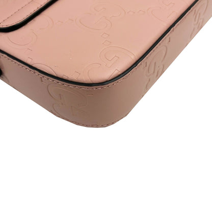 Gucci Super Mini Shoulder Bag 772794 Gg Leather Pink