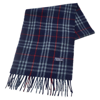 Burberry Nova Check Scarf Navy Multicolor Wool