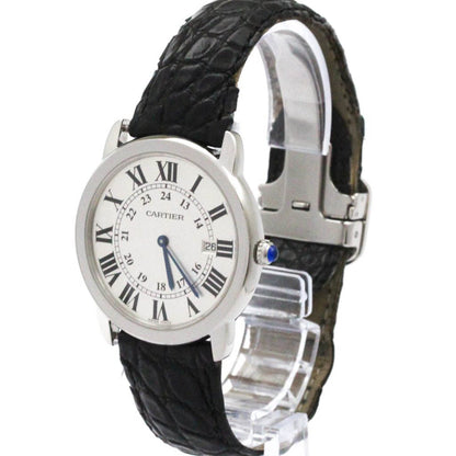 Cartier Ronde Solo Lm Steel Leather Quartz