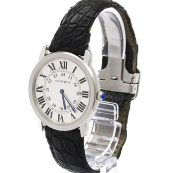 Cartier Ronde Solo Lm Steel Leather Quartz