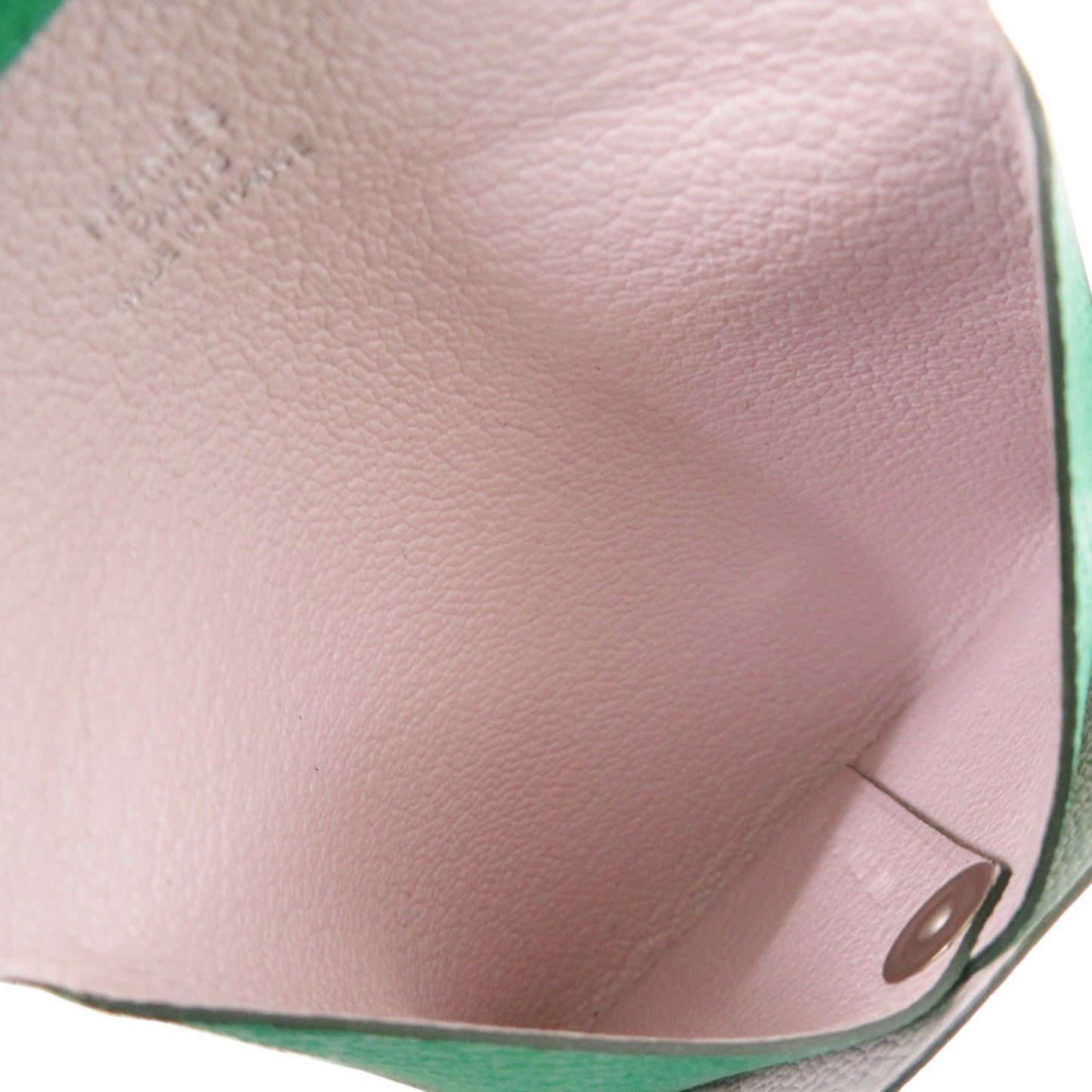 Like New Herms Bastia Verso Chevre Mysore Bamboo/Rose Darling Silver Hardware