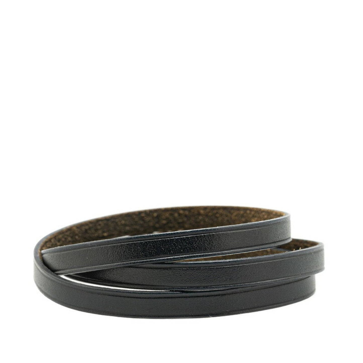Hermes Kelly Ardion Bracelet Black Leather Metal