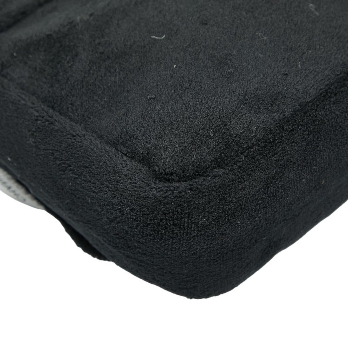 Chanel Coco Mark Novelty Crossbody Shoulder Bag In Black And White With Pile