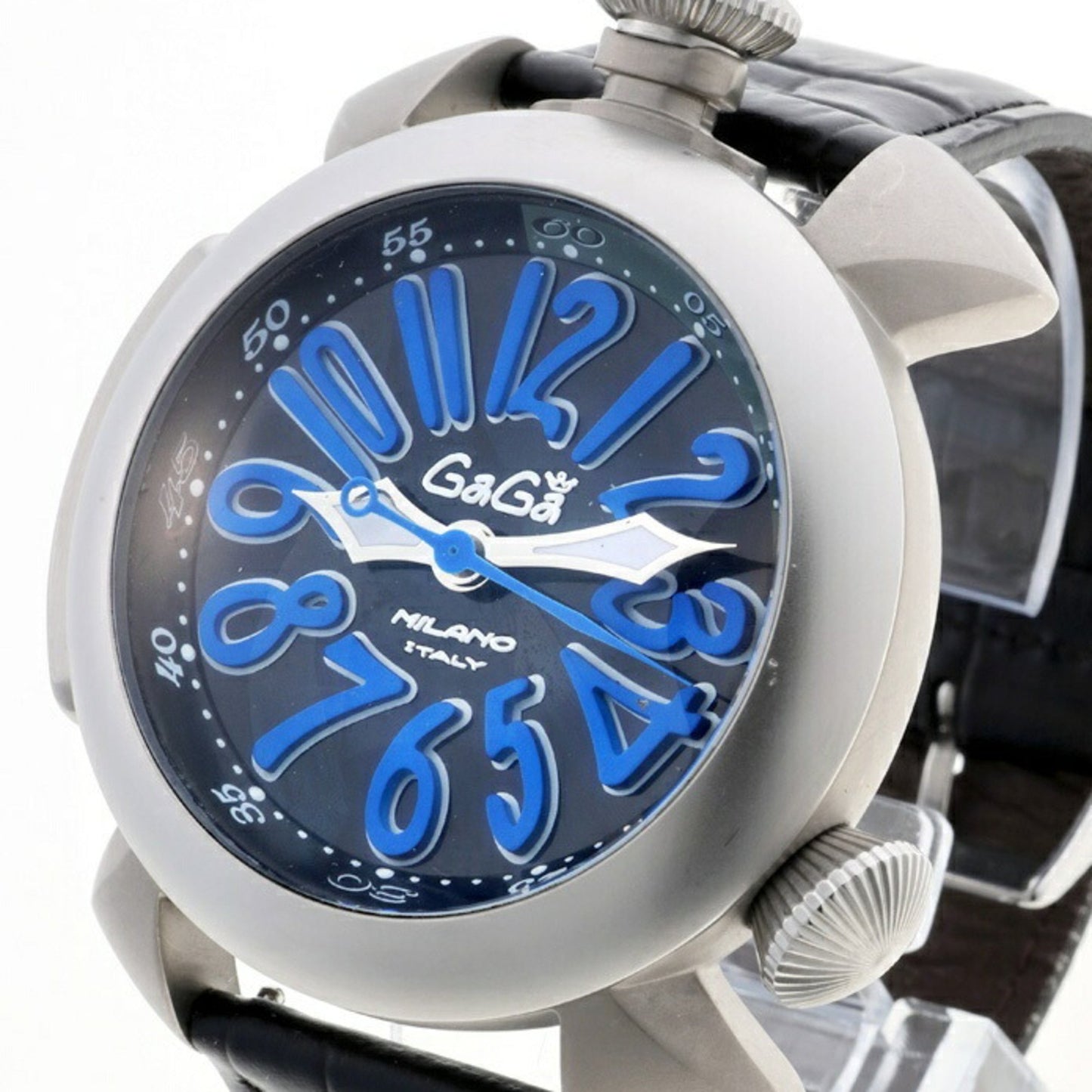 Gaga Milano Manuale Diving 48Mm 5040.4 Black Blue Automatic Watch A-158399