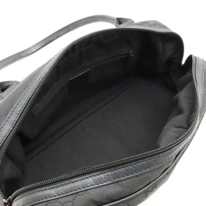 Gucci Gucci Gg Nylon Sherry Line Shoulder Bag Leather Black 293594
