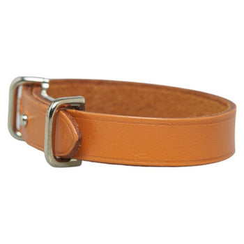Hermes Api2 Bracelet Silver Brown Metal Leather