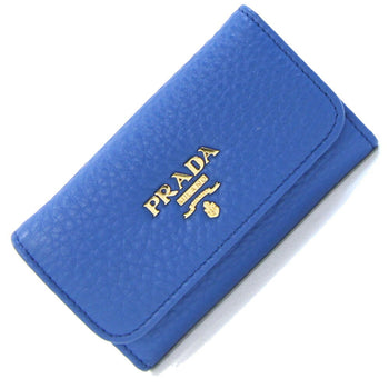 Prada 6-Key Case 1Pg222 Blue Leather
