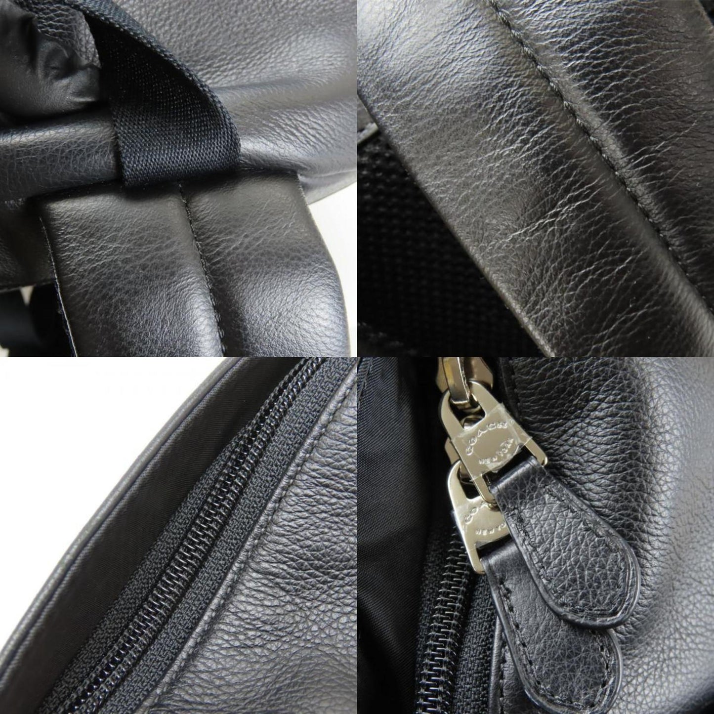 Coach Backpack/Daypack F55394 Leather Black Red Check