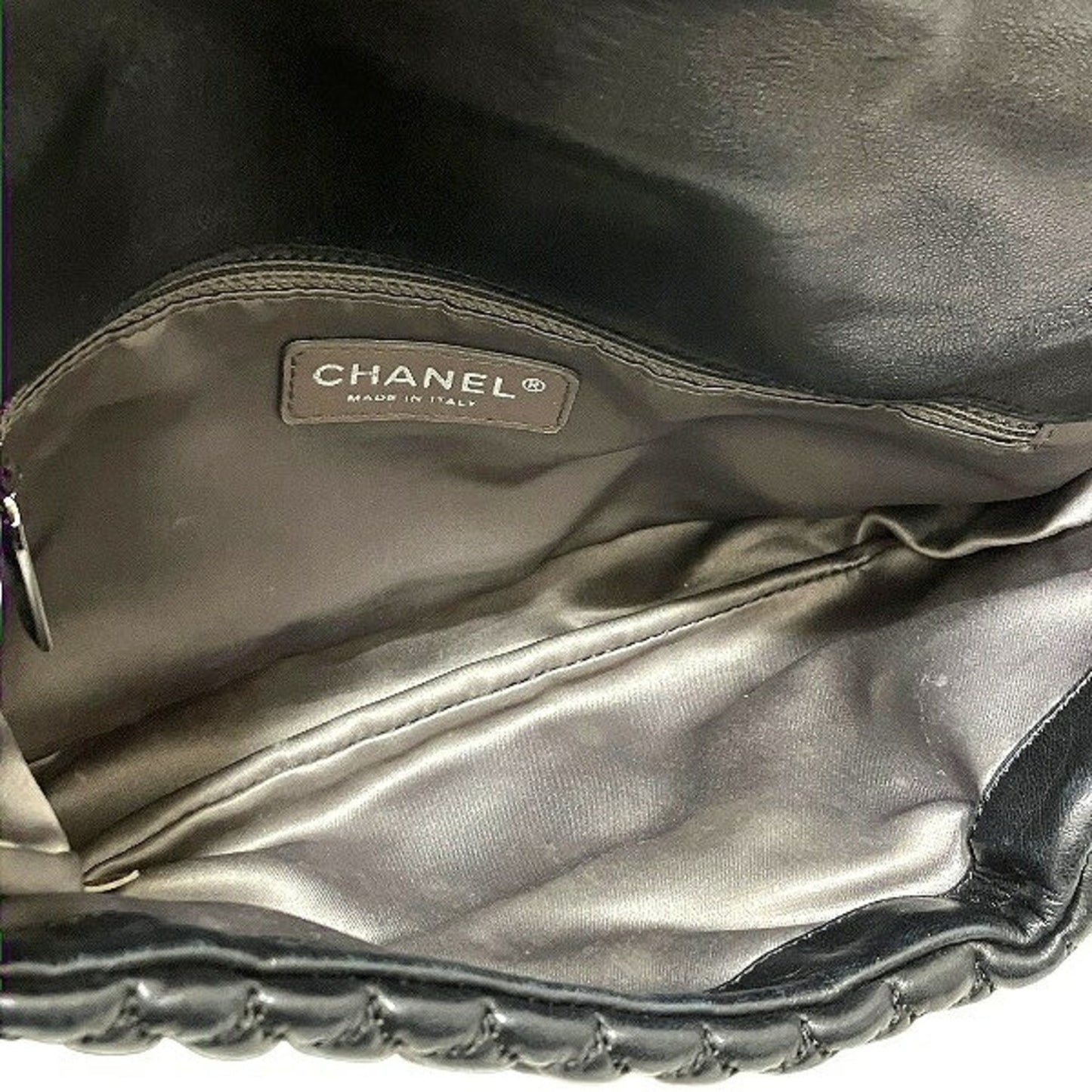 Chanel Bubble Quilt Black Bag Handbag Shoulder