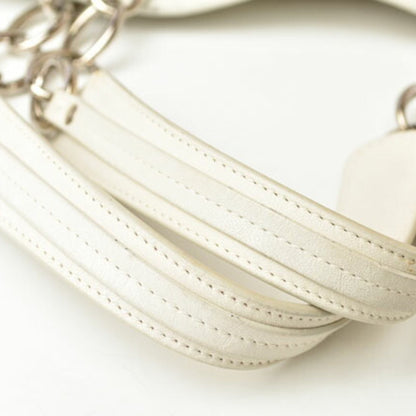 Christian Dior Tote Bag Lady Intrecciato White Silver