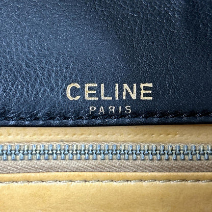 Celine Chain Leather Shoulder Bag Hand Tote Black