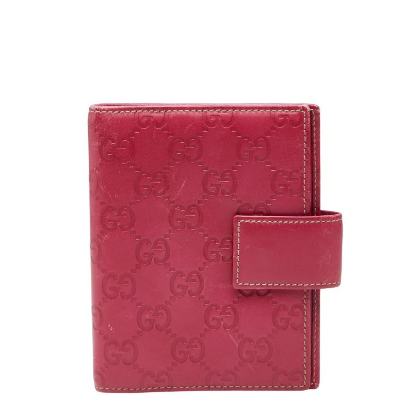 Pink Leather Notebook Cover 115240 for Women - Gucci Guccissima