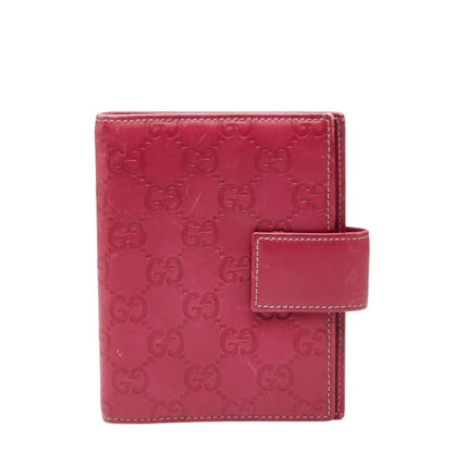 Pink Leather Notebook Cover 115240 for Women - Gucci Guccissima